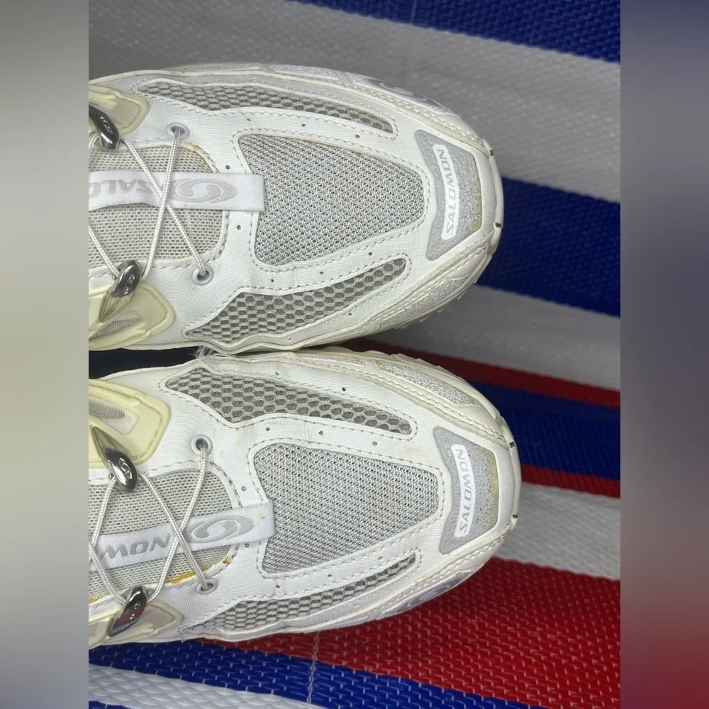 SALOMON ACS Pro Advanced Outdoor Plein Air Sneakers White/Vanilla Ice/Lunar Rock - Picture 13 of 13